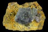 Purple-Green, Cubic Fluorite Crystal Cluster #122030-1